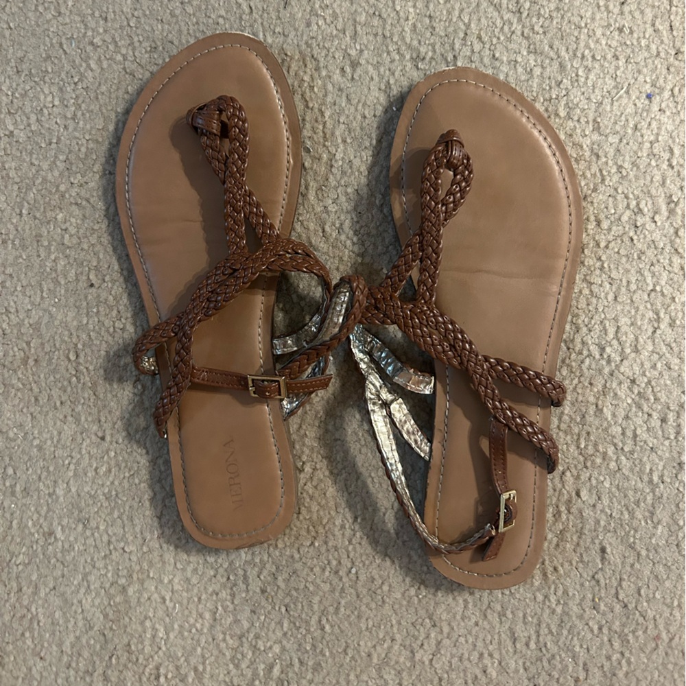 Worn women’s sandals